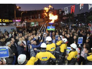 Manisa’da ilk doğal gaz şehit ailesinin evine bağlandı