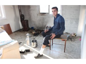 Soba bomba gibi patladı: 2 yaralı