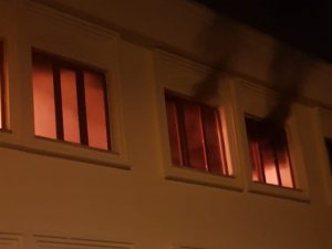 Taziye evinde yangın çıktı