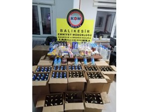 Gönen’de sahte içki ve kaçak sigara operasyonu