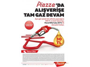 300 TL’lik alışverişe 30 TL’lik akaryakıt hediye