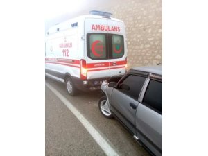 Yaralı taşıyan ambulansa kaza yaptı: 7 yaralı