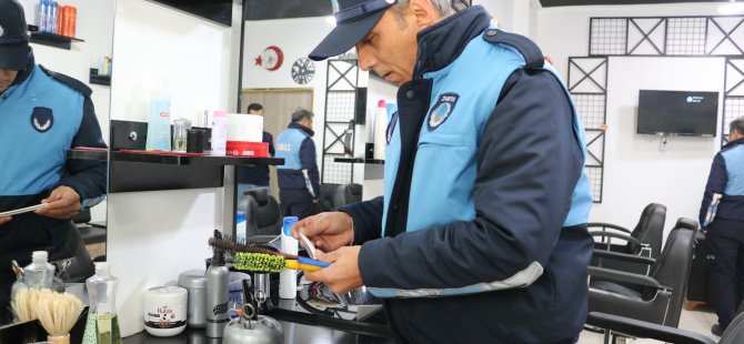 Beyşehir'de berber ve kuaför salonları denetlendi