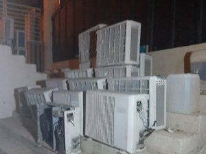 Otelden 23 adet klima çalan hırsızlar polisten kaçamadı