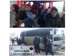 Çanakkale 50 mülteci yakalandı