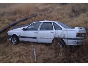 Aksaray’da otomobil devrildi: 2 yaralı