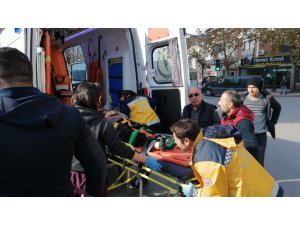 Yeni aldığı aracın direksiyonunu geçer geçmez yaşlı kadına çarptı