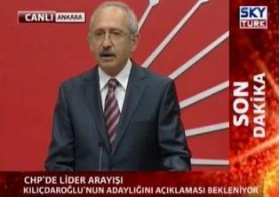 Ve Kılıçdaroğlu adaylığını açıkladı