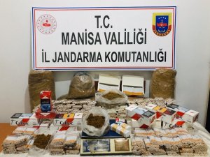 Demirci’de kaçak tütün ve sigara operasyonu