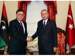Cumhurbaşkanı Erdoğan, Fayez Al Sarraj'ı kabul etti