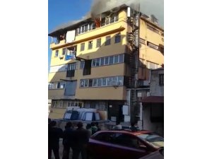 Güngören’de iş hanında korkutan yangın