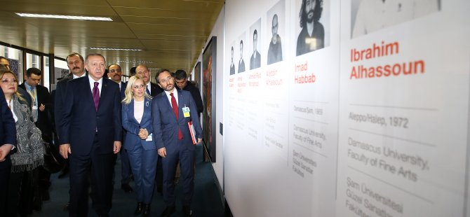 Cumhurbaşkanı Erdoğan, "Hayat Devam Ediyor, Sanat Devam Ediyor" sergisini ziyaret etti