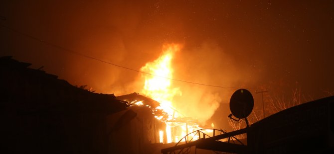 Başkentte iki katlı binada çıkan yangın hasara neden oldu