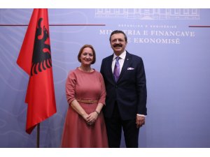 TOBB Başkanı Hisarcıklıoğlu, Arnavutluk Maliye ve Ekonomi Bakanı Denaj ile görüştü