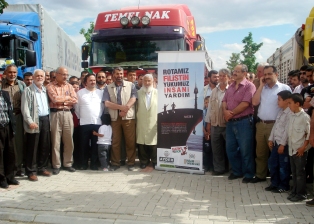 Filistin'e destek tırları yola çıktı