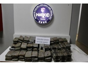 Toprak altından 108 kilo afyon sakızı çıktı