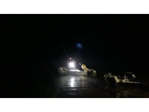 Keban Barajında mahsur kalan 3 balıkçı kurtarıldı