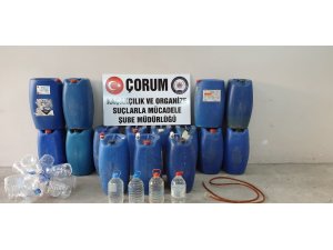 Çorum’da kaçak içki operasyonu