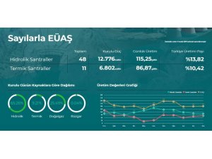 EÜAŞ günlük ortalama 202 MWh elektrik üretiyor