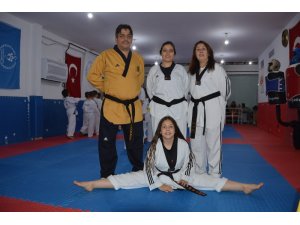 Aile boyu tekvandocuların hedefi şampiyon olmak