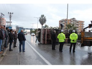 Faciayı önleyen kamyon şoförü yaralı kurtuldu