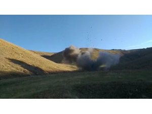 Siirt Belediyesine ait hayvan barınağında havan mermisi bulunarak imha edildi