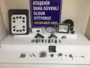 Evi uyuşturucu imalathanesine çeviren şahısa operasyon