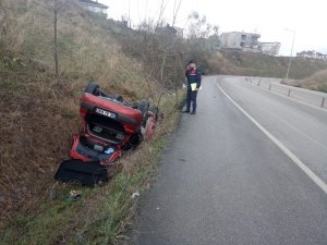 Samsun’da otomobil takla attı: 1 yaralı