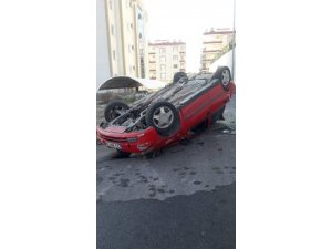Otomobilini park ederken yüksekten düşen sürücü yaralandı