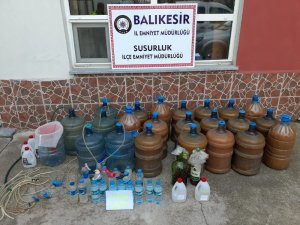 Susurluk’ta yılbaşı öncesi sahte içki operasyonu