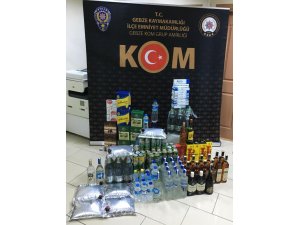 Kocaeli’de çok miktarda kaçak içki ele geçirildi