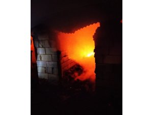 Muradiye’de odunluk ve tandır evi   yangını