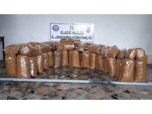 Elazığ’da 328 kilo kaçak tütün ele geçirildi, 6 bin 328 TL para cezası kesildi