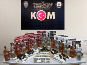 Yeni yıl öncesi çok sayıda kaçak sigara ve içki ele geçirildi