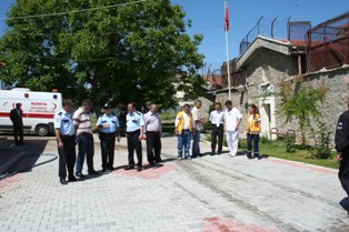 Beyşehir cezaevinde yangın tatbikatı