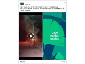 Yılbaşı eğlencesi için hazırladığı tüplü düzenek adeta EYP’yi anımsattı