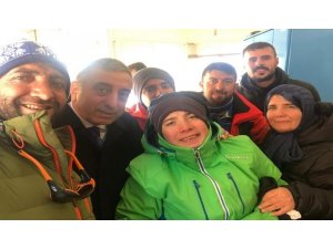 Özel kayakçı başarısıyla tarihe geçti