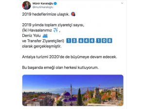 Vali Karaloğlu’ndan rekor paylaşımı: "15 milyon 644 bin 108"