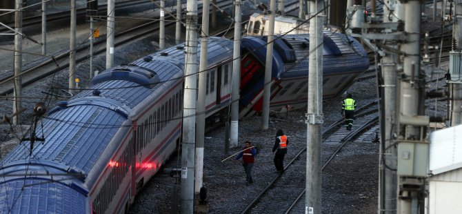 Ankara'da boş tren raydan çıktı