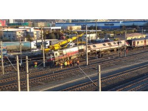 Başkent’te tren raydan çıktı
