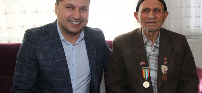 Sosyal Hizmet Merkezi Müdürü Sağlam, Kore gazisini ziyaret etti