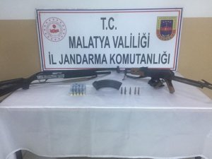 Silahlar ele geçirildi, 1 gözaltı
