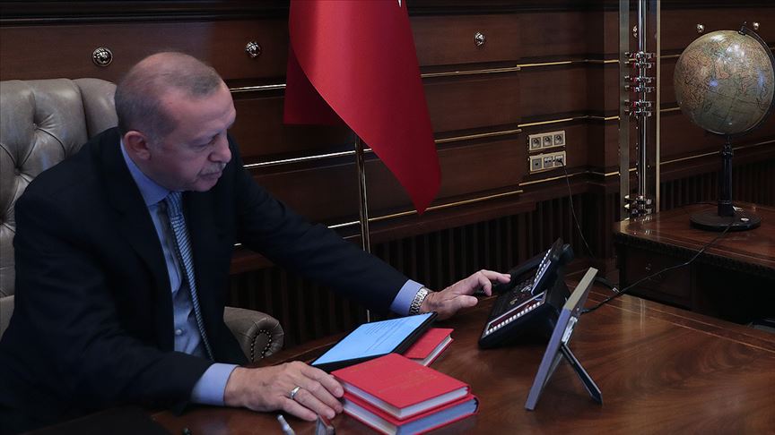 umhurbaşkanı Erdoğan, Ruhani ve Salih ile görüştü