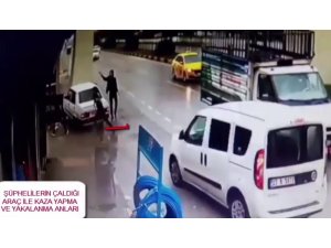 Çaldıkları aracı gelin arabası gibi süslediler, polisten kaçamadılar