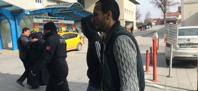 Araçlardan akü çalan baba, oğul ve arkadaşı tutuklandı