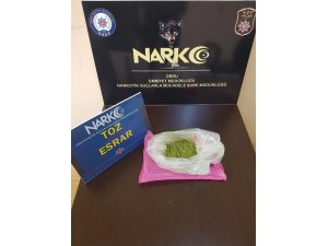 Polis merkezine imza atmaya uyuşturucu ile geldi