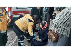 Yayaya çarpmamak için motosikleti devirdi: 1 yaralı