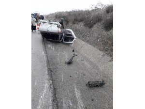 Kastamonu’da yoldan çıkan otomobil takla attı: 2 yaralı