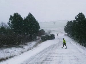Tekirdağ’da askeri araç devrildi