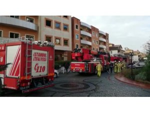 Beykoz’da lüks sitede yangın paniği